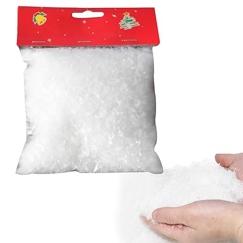 Neve finta 280 grammi di neve artificiale natalizia neve in polvere da neve regalo per bambini eseguire l'artigianato dei villaggi di villaggio decorazioni per alberi di Natale, neve artificiale