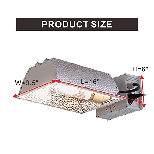 CMH 315W Enclosed Grow Reflector with 3100K 315W Ceramic Metal Halide Lamp+315W Mini Digital Ballast Grow Light kIt for Indoor Growing Plants (3100K-Enclosed Grow Light Kit)