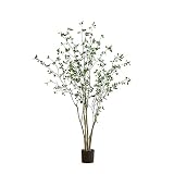 Nearly Natural 7ft Citrus Artificial Tree with Bendable Branches, Realistic 84in Minimalist Fake...