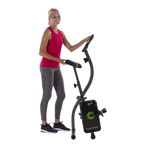 Tunturi Cardio Fit B20 X Bike Hometrainer, fiets, inklapbaar, fitnessfiets, hometrainer, fietstrainer met lcd-scherm en tablethouder, zwart - Afbeelding 6