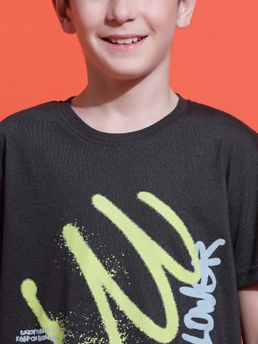 Image of Li'l Tomatoes Boys Cotton T-Shirt | Graphic Printed Half Sleeve Casual Summer Wear | Soft & Breathable | 9-16 Years