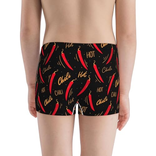Boys' Cotton Boxer Brief Soft Underwear-Hot Chili3
