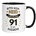 91 Geburtstag Männer Geschenk Tasse | Bitte kein Neid – weil ich mit 91 so gut aussehe | Lustige Geschenk Geburtstagstasse Spruch 91. Geburtstag | 91ter Geburtstag - Witziges Geburtstagsgeschenk Mann