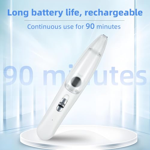 Image of Dog Paw Trimmer for Grooming - Quiet, Rechargeable Pet Paw Trimmer for Dogs and Cats with Light, Hair Suction, Dual-Speed Ceramic Blades - Safe & Precise Cat for Small Areas