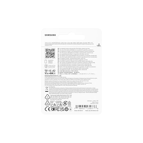 Image of Samsung microSDXC T9 512GB Memory Card, Transfer Speeds Up to 200MB /s