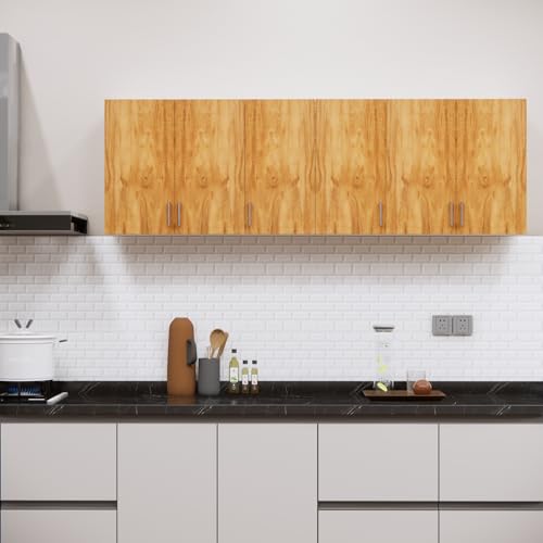 Image of SPECIALITY PANELS 6 Door Modular Wall Mounted Kitchen Cabinet with Adjustable Shelf Space Saving Storage Unit Durable Engineered Wood Cupboard for Kitchen Living Room Utility Organizer Furniture