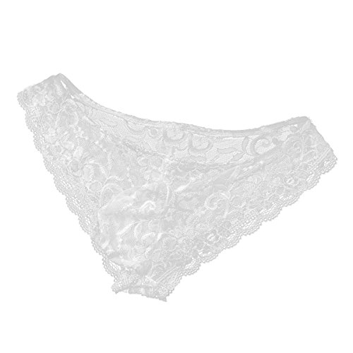 JanJean Mens Floral Lace Sissy Pouch Bikini Briefs Girlie Panty Crossdress Lingerie Underwear Nightwear3