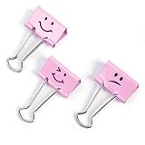 Rapesco 1349 Pinces à Double Clip 19 mm, Rose Pastel, Lot de 20