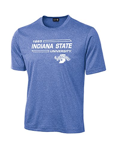 NCAA Indiana State Sycamores University Tech Performance T-Shirt, X-Large, Royal