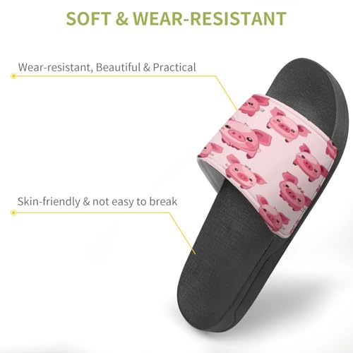 Chaussons cochon rose antidérapants contre les pieds froids 41 - 4