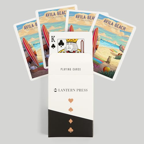 Baraja de 52 cartas poker Avila Beach California miniatura 6