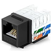 EMS RJ45 CAT6A Keystone Jack - 110-Type Modular Female Connectors | Compatible with Speed Termina...