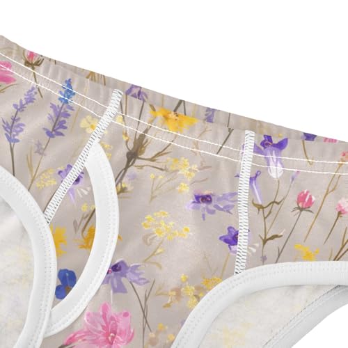 KLL Colorful Wildflowers Pattern Baby Boys Soft Underwear Cute Children Undies4