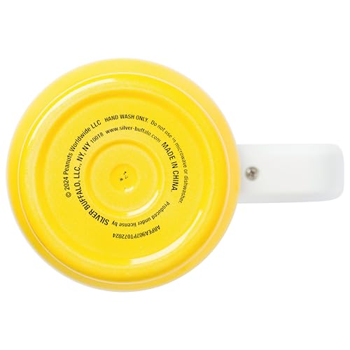 Silver Buffalo Peanuts Multi Pose Amarelo Personagem Padrão Ombre 1,134 g Copo de aço inoxidável com