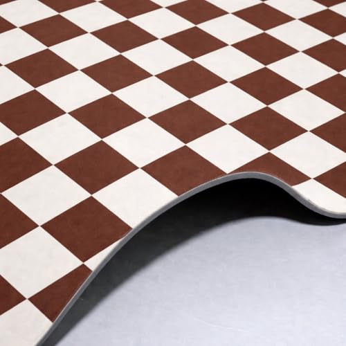 Image of HomeCloud Dish Drying Mat for Kitchen Counter Hide Stain Super Absorbent, Non-Slip, Heat-Resistant, Great for Dishes,Rack Pad, Kitchen Counter, Coffee Maker, Coffee Item (Chess Brown, 50x40cm)