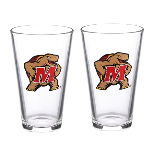 The Memory Company Officially Licensed 2-Pack Glass Beer Pint, University of Maryland, College Park