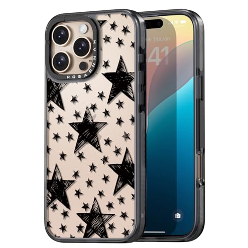 Coque iPhone 16 anti-choc Rosarnnah motif étoiles dessinées