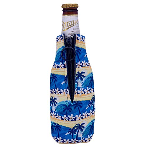 Waves Tropical Pattern Beer Bottle Coolie #TOP1