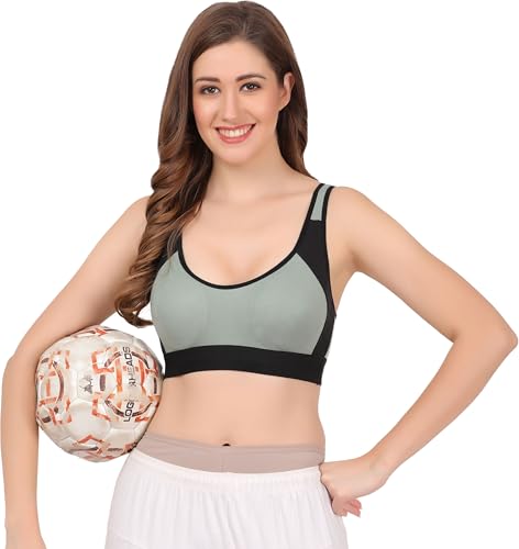 Image of Wonkey Women Sport Non Padded Bra Pack of 3 Bra Breathable & Adjustable, Easy Comfort