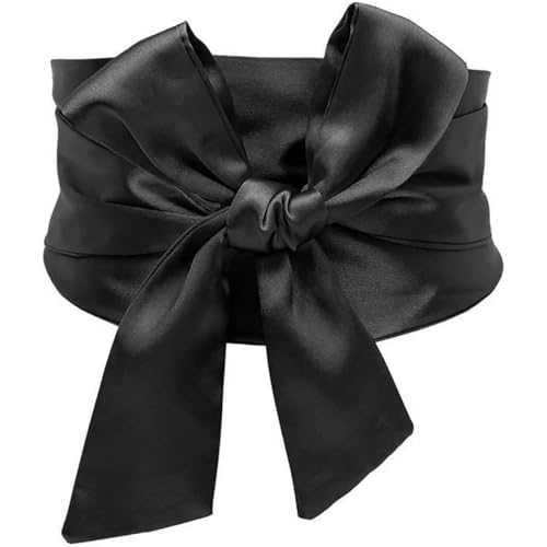 Women Waist Belt Satin Wedding Sash Belts for Dresses Bow Ribbon Wide Belts for Bride Prom Party Formal Costume Wraps