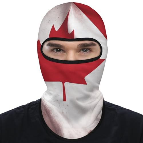 Máscara facial de balaclava con bandera canadiense para hombre y mujer, protección solar, transpirable, cubre todo el rostro y cuello para senderismo, ciclismo, correr y conducción miniatura 1