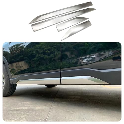 ZUNEIGUNG スバル 新型 フォレスター SK系 に適用ドア アウター アンダー モール トリム サイドスカート ガーニッシュSubaru New Forester 専用設計外装 パーツ アクセサリー304ステンレス4枚【 鏡面仕上げ】