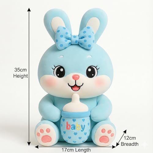 Image of Cute Plush Toy for Kids | | Soft Toys | Birthday Gift for Girls /Wife, Boyfriend /Husband, Soft Toys for Girls, Baby Toy (Random Color) Pack of 1 (Bunny Plush Soft Toy (Random))