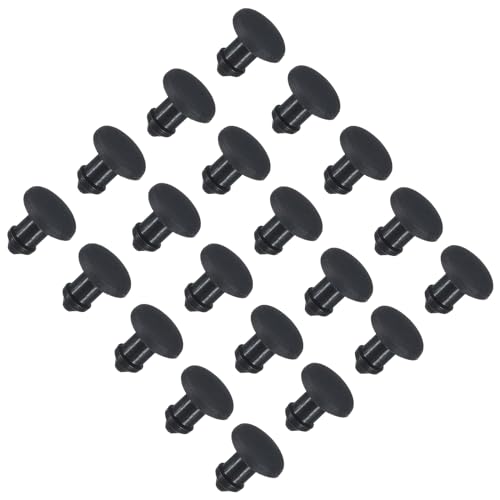 Image of MECCANIXITY Silicone Snap in Locking Hole Plugs Rubber Panel Seal Cover Flush Type Panel Round for Kitchen Rubber Bulkheads Waterproof Sealing Plugs 2.5mm /0.1 Inch Diameter Black,Pack of 20