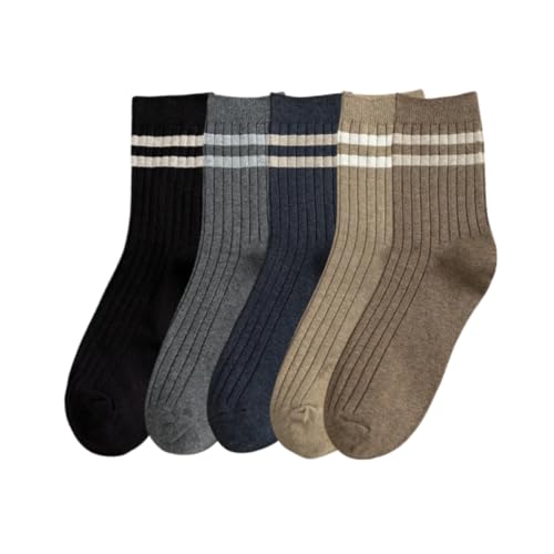 Mens Athletic Cotton Socks Five Pack Ankle Sock