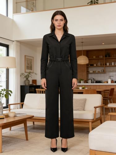 Peto de protección y mono de trabajo para mujer tipo uniforme informal negro L 5