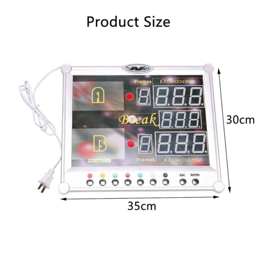 Tabellone segnapunti digitale telecomandato per snooker, biliardo e biliardo, display elettronico con grande schermo, accessorio per sala giochi
