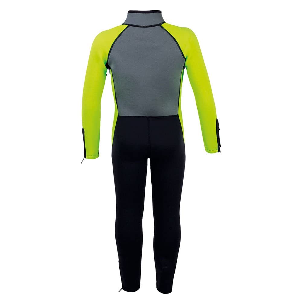 Monopieza Puriguard Kid, 3 Mm, Traje De Buceo Bebé Niños, Negro/amarillo, 6 Años