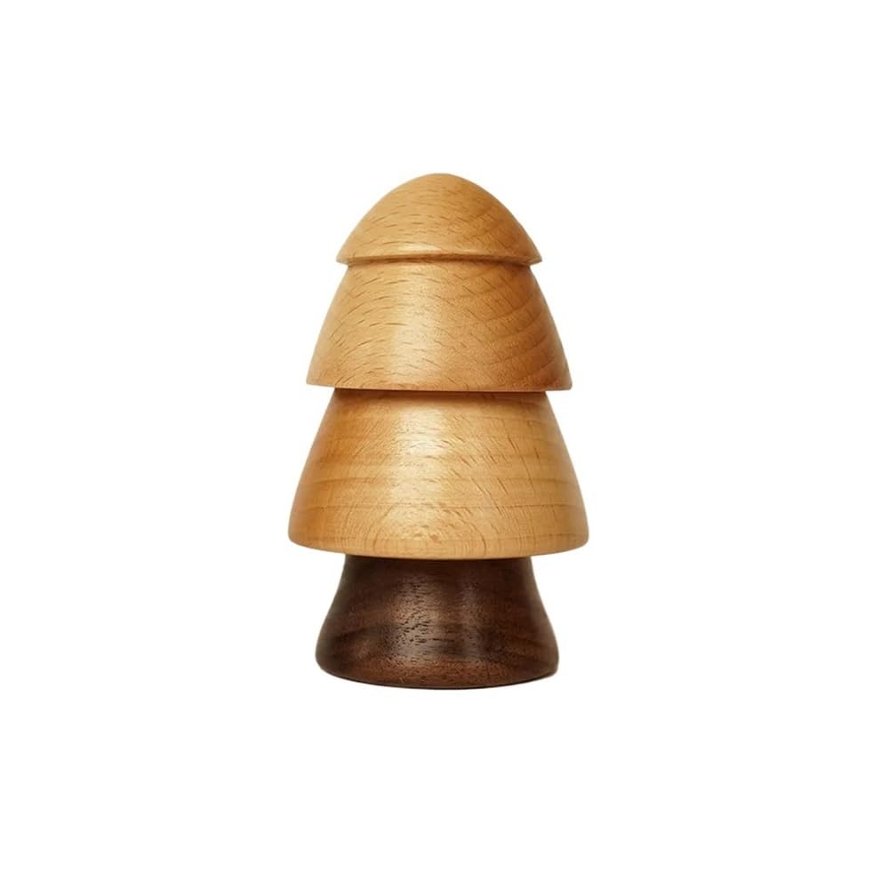TIANSHENGQI Solid Wood Tree Toothpick Holder Creative Wooden Dispenser Home Desktop Storage Container