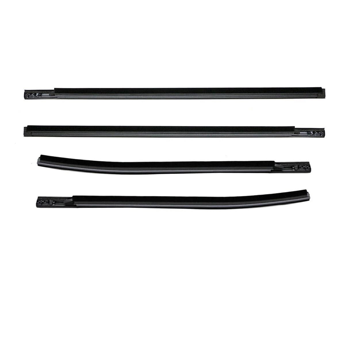 Sealing Strip 4PCS Car Outer Windows Rubber Weatherstrip Waterproof Pressure Strip Sealing Belt Moulding Trim for Ford for Ranger Everest