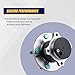 KUSATEC 512347 Rear Wheel Bearing Hub Assembly for 2004-2013 Mazda 3 2009-2013 Mazda 3 Sport 2006-2017 Mazda 5, 5 Lug w/ABS