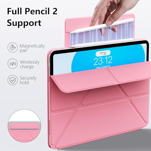 Image of for iPad (A16) 11th Generation Case 11 Inch 2025, iPad 10th Gen Case 10.9 Inch 2022, Convenient Magnetic Attachment, Two-Way Trifold Stand, Slim Tablet Cover Protection, Auto Sleep /Wake