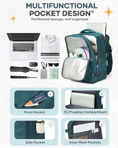 Image of coofay Travel Backpack Carry on Flight Approved Mochila De Viaje Carry on Backpack for Airplanes Spirit Airlines Personal Item Travel Bag Traveling Backpack for Women Men Travel Essentials