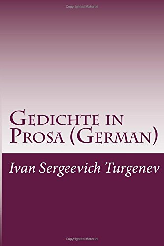 Gedichte in Prosa (German) [German] 1512230499 Book Cover