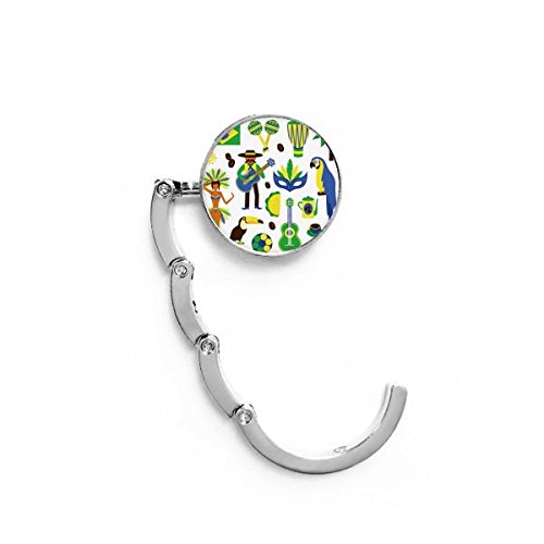 Crochet de sac pliable guitare café brésil table hanger robuste 4,4 cm