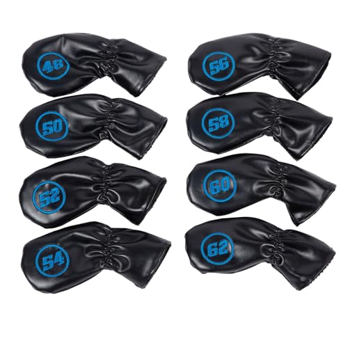 Housses de club de golf imperméables lot de 8 protection fers cuir PU