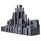 KATSU spannpratzen Sortiment 58-tlg M12 Metrisches Engineering Präzisions T-Nuten für CNC Drehmaschine Mühle Metallschneidemaschine, Formwerkzeug 402216