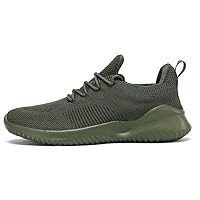 Kapsen Men's Non Slip Running Shoes Ultra Light Breathable Casual Walking Shoes Fashion Sneakers Mesh Workout Sports Shoes ArmyGreen — image 4