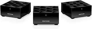 NETGEAR Nighthawk Advanced Whole Home Mesh WiFi 6 System (MK63S) with Free Armor Security – AX1800 Router with 2 Satellite Extenders, Coverage up to 4,500 sq. ft. and 25+ devices