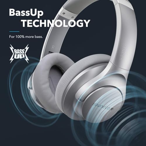 Image of Soundcore Anker Life Q20 Hybrid Active Noise Cancelling Headphones, Wireless Over Ear Bluetooth Headphones, 70H Playtime, Hi-Res Audio, Deep Bass, Memory Foam Ear Cups, Travel, Office, USB-C Charging
