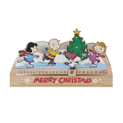 Department 56 Flourish Peanuts Gang Christmas Countdown Calendar, 6.45 Inch, Multicolor