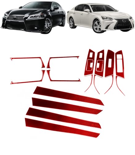 Hophelia GS 4��� GS300 GS350 GS200t GS450h �ɓK�� 2012~2020�N �C���e���A�Z�b�g �p���[�E�B���h�E�X�C�b�`�J�o�[&�C���i�[�h�A�n���h���t���[��&�h�A�A�[�����X�g�p�l�� 18PCS �J�[�{���t�@�C�o�[�� ����