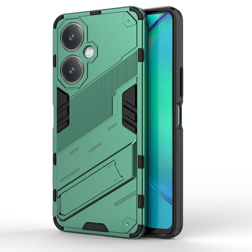 Coque OnePlus Ace 2 Pro protection robuste PC TPU antichoc béquille support arrière vert - 3