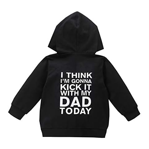 Huazhu Baby Boys Girls Hoodies Sweatshirt Pullover Tops Toddler Zip-up Jacket Fall Winter Coat Outwear (Black A-Zipper, 4-5T) Cover