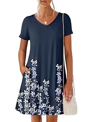 Floral Navy Blue Hem