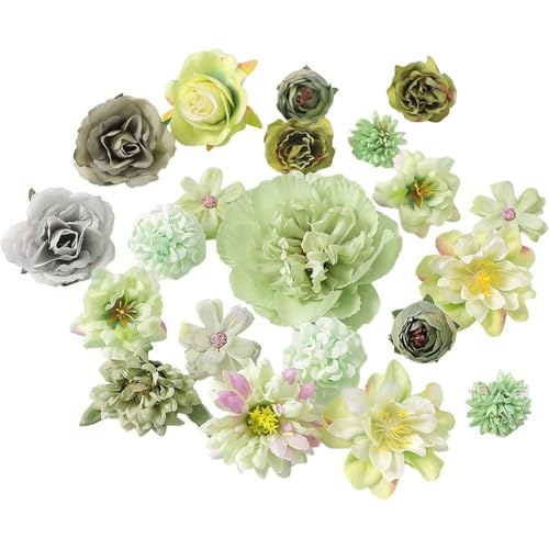 Wudaizhi 21 Flores Artificiales Mixtas De Seda, Rosas Falsas, Flores Pequeñas para Manualidades, Guirnaldas Y Ramos.